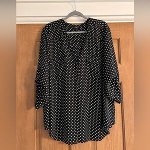 Torrid Harper Georgette pullover 3/4 sleeve tunic style blouse size 3